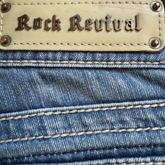 ROCK REVIVAL⚜️ Noelle Low Rise Capri Jeans 🤘👖 Size 27 - Picture 12 of 16